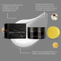 Crema Reparadora y Limpiadora de Cuero para Coche con Esponja