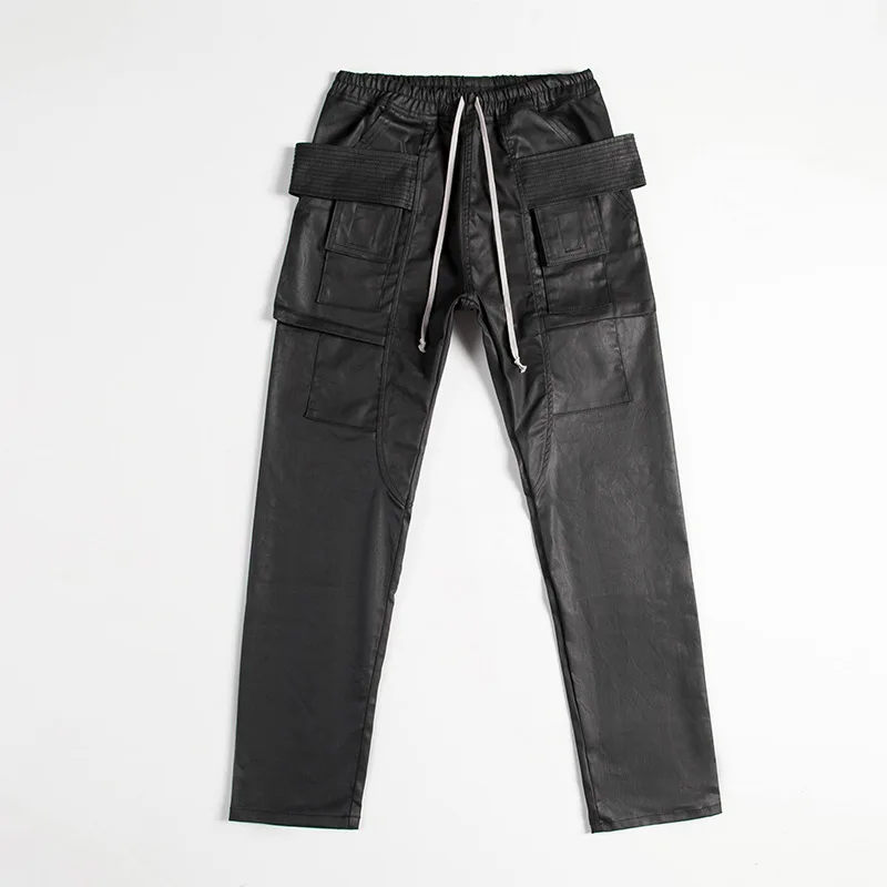 

RO Men's Trousers Black Thickened Sweatpants Dark Man's Casual Trousers Hip-hop Sports Woman Pants