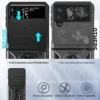 Slide Camera Lens Cover For Samsung Galaxy Z Flip 4 2022 Case Hinge Protection Magnetic Kickstand Military Shockproof Protective 3