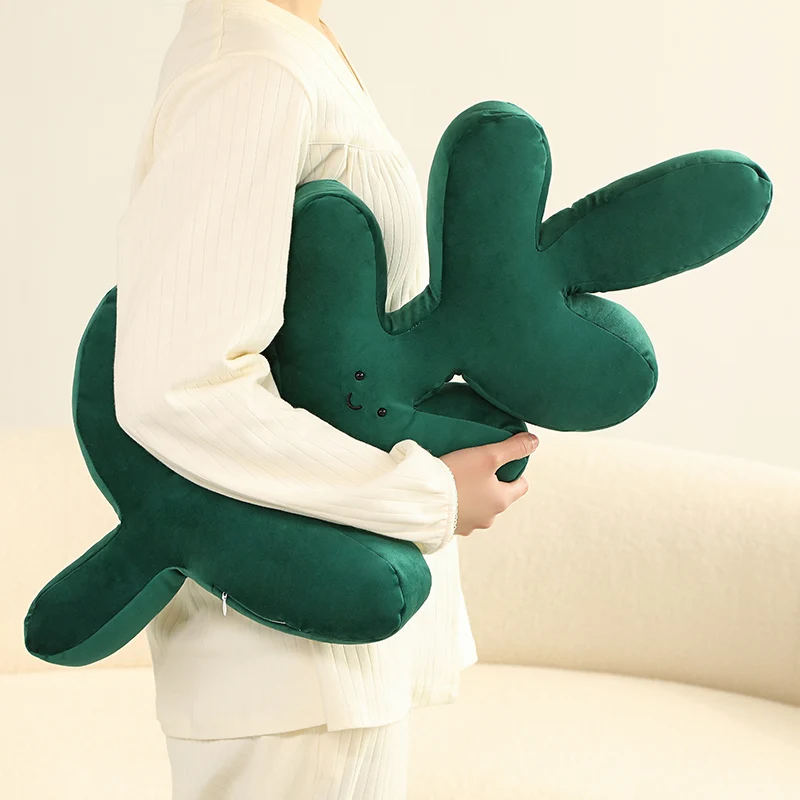 INS Green Leaf Pillow Plush Stuffed Plants Monstera Philodendron Seat Cushion Plushie Peluche Sofa Chair Home Decorate Prop 4