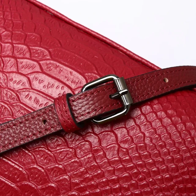 2022 New Spring Blue Flap Bag Alligator Pattern Cowhide Leather Women Handbag High Quality Elegant Lady