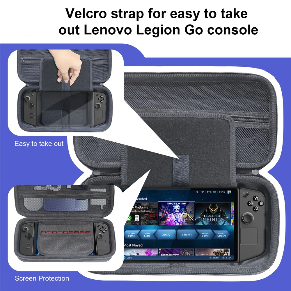 Bolsa de Armazenamento para Legion go Hard Eva Capa Protetora Shockproof Travel Carrying Case Acessórios do Jogo - Image 5