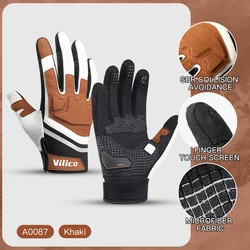 Thermal Waterproof Windproof Touchscreen Cycling Gloves - Full Finger Warmth - M (A0087 - BN)