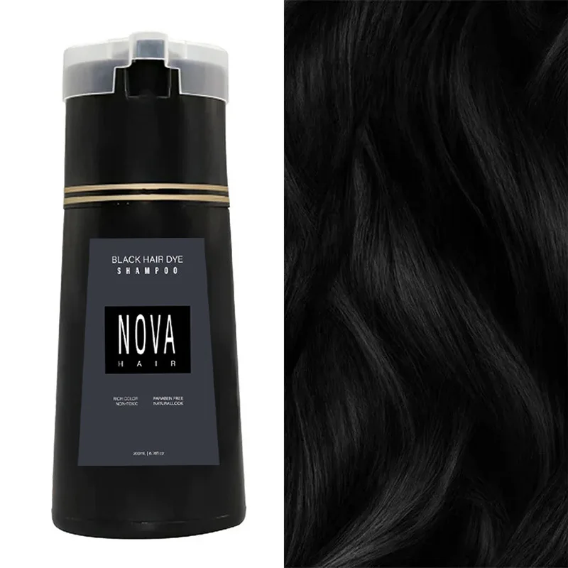 Hair Dye Shampoo Instant 3 IN 1 Black Brown Purple Natural Non-irritating Change White Grey Hair Nourish Care
