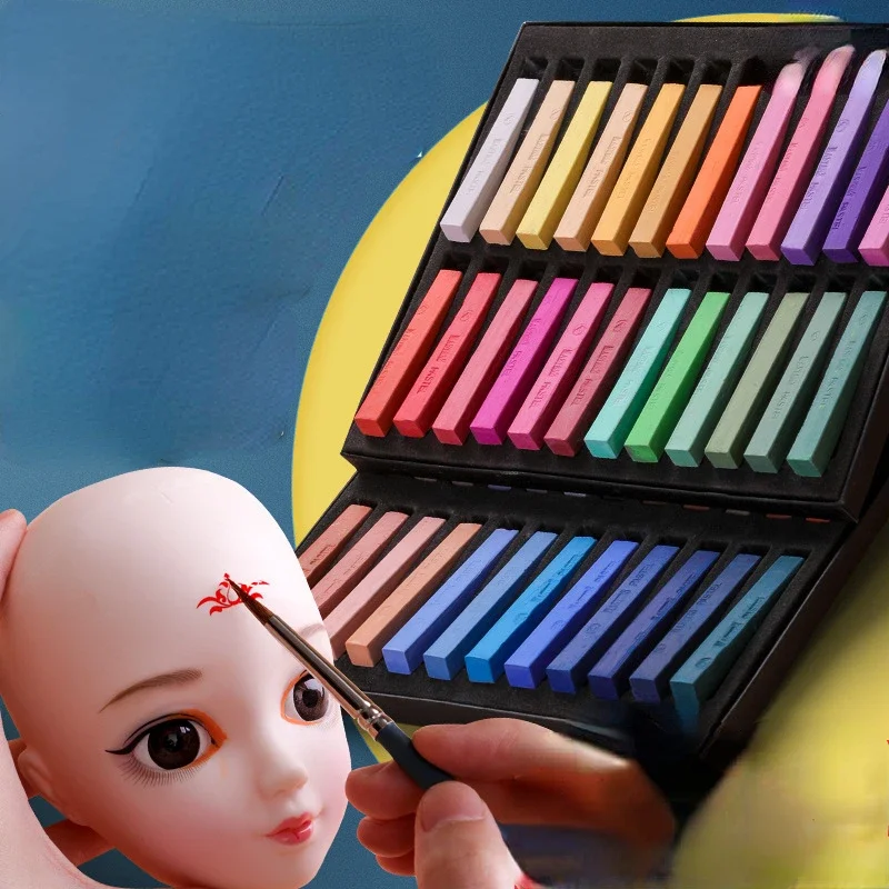Drawing Chalk 12/24/36/48 Color Chalk Set Color Suitable for Beginners A Variety of Painting Pastel Stick Art Painting Stationery