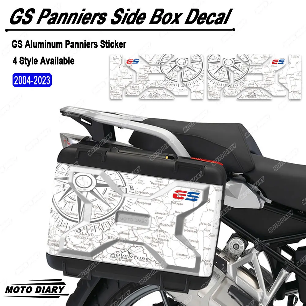 오토바이 Vario 케이스 스티커 사이드 박스, BMW 패니어 러기지 데칼, R 1200 1250 GS 2004-2023, R1200GS R1250GS