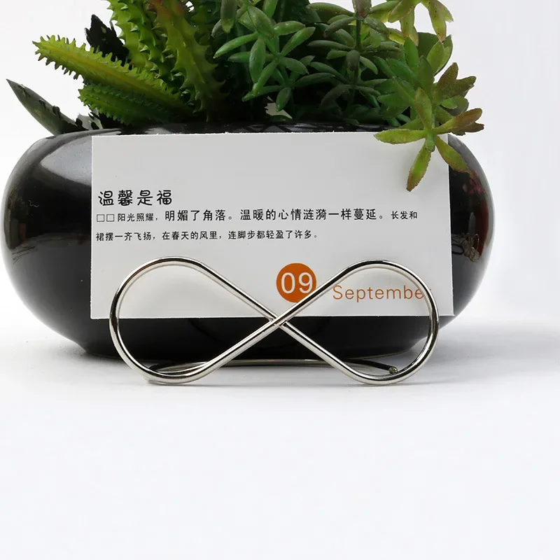 Creative Multi-purpose Card Holders Iron Curve Beauty Memo Holder Business Card Holder Party Seat Name Tag Stand