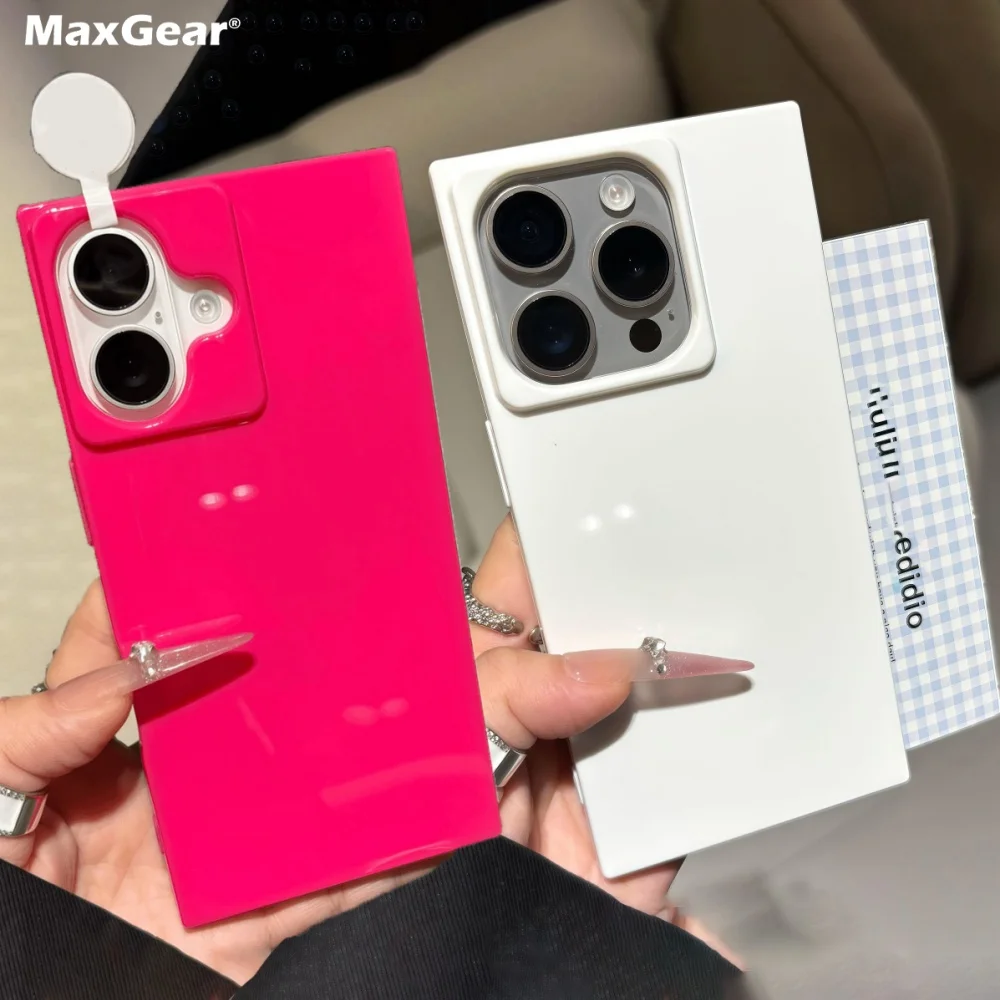 Fluorescent Quadrate Candy Case - Fashion Bright Color Shockproof TPU Armor Cover