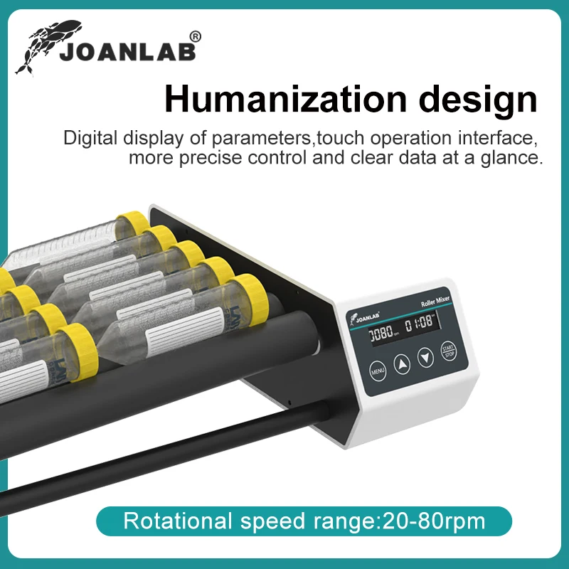 JOANLAB Roller Mixer Laboratory Equipment Digital Adjustable Horizontal Rotator Medical Blood Mixer Blood Collection Tube rotary mixer