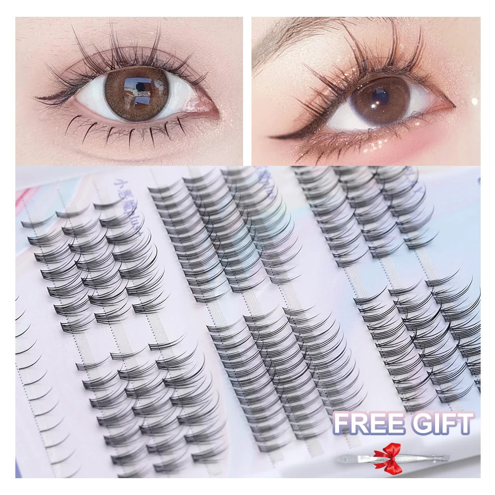 

Little Devil False Eyelashes Manga Lashes Mix Individual Lash Set Single Cluster Segmented Cos Natural Eyelash Extension Makeup