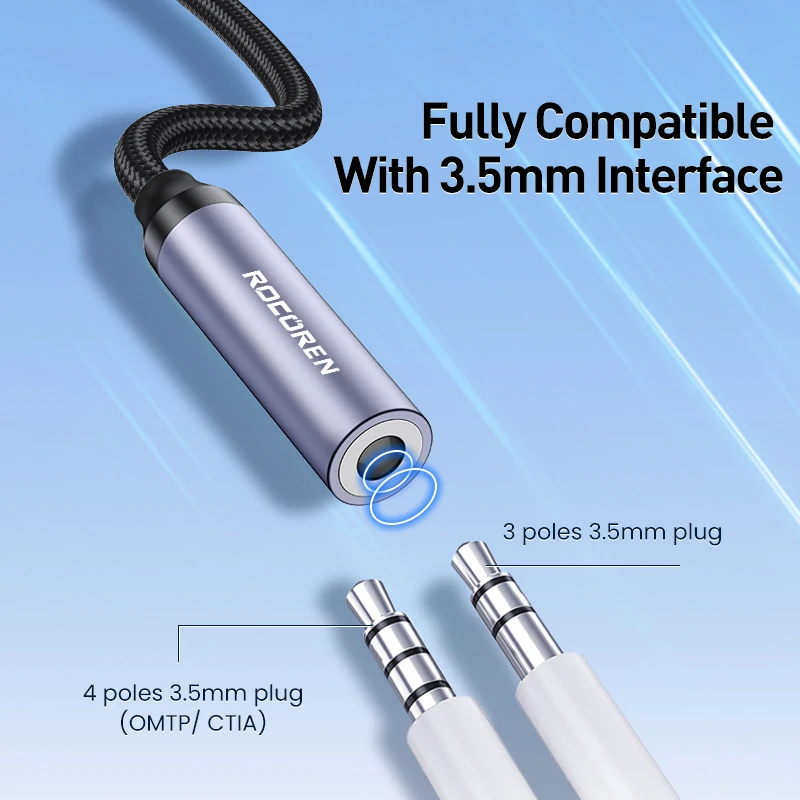 Rocoren USB Type C  3.5mm Aux ̺  , Huawei Honor Oneplus iPhone 15 Plus Pro Max ̾ 3.5  ̾