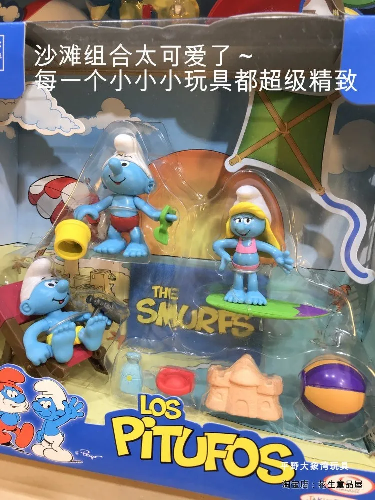 Smurfette Smurf Mushroom House Movable Joints Cartoon Characters Desktop  Decor Collection Ornaments Nostalgic Toy Model - AliExpress