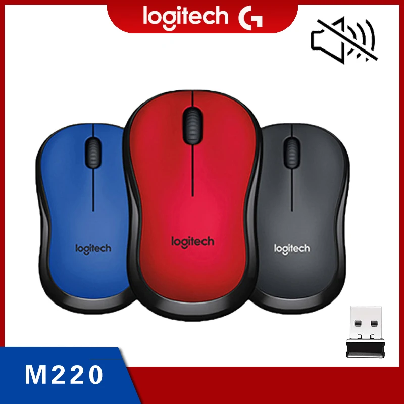 Logitech M220 Mouse Wireless Silenzioso 2.4 Ghz Con Ricevitore Usb 1000 Dpi Tracciamento Ottico Compatibile Per Pc Mac Laptop