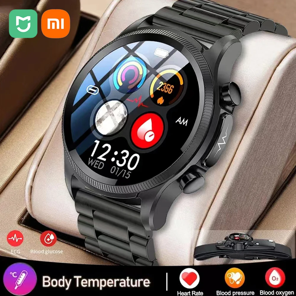 

Xiaomi mijia 2023 Blood Glucose ECG+PPG Smartwatch Men Monitoring Blood Pressure/Sugar Body Temperature Heart Rate Sports watch