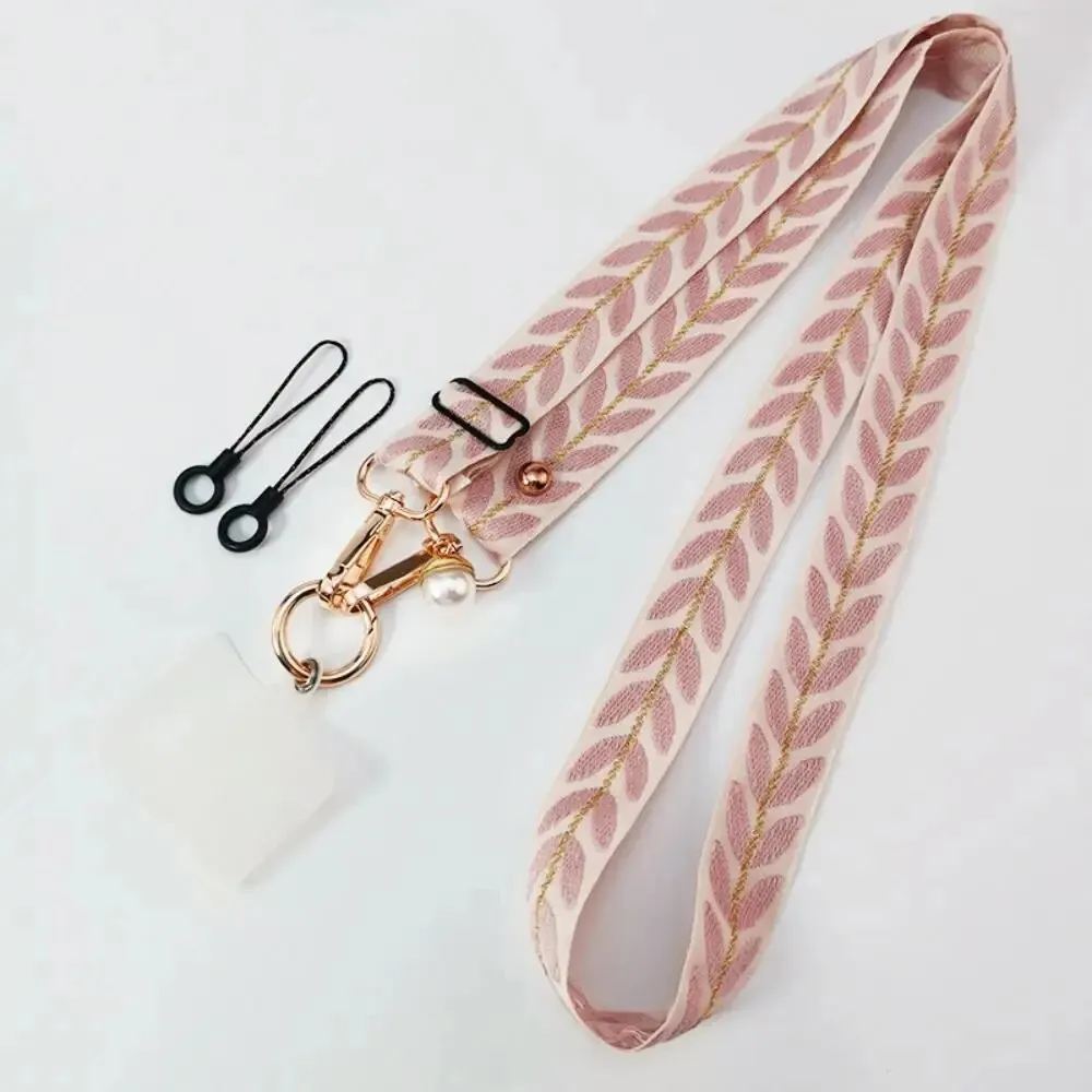 Elegant Adjustable Pearl Charm Mobile Phone Lanyard