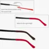 20pcs DT001 Soft Silicone Anti Slip Eyeglasses Glasses Temple Tips Accessories Optical Frame Temples Square hole 3