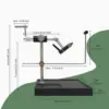 Rotary Fly Tying Vise Fishing Fly Tieing Tools Portable Lure Making with Fly Tying Threads Fly Making Tool Fly Tying Station 6