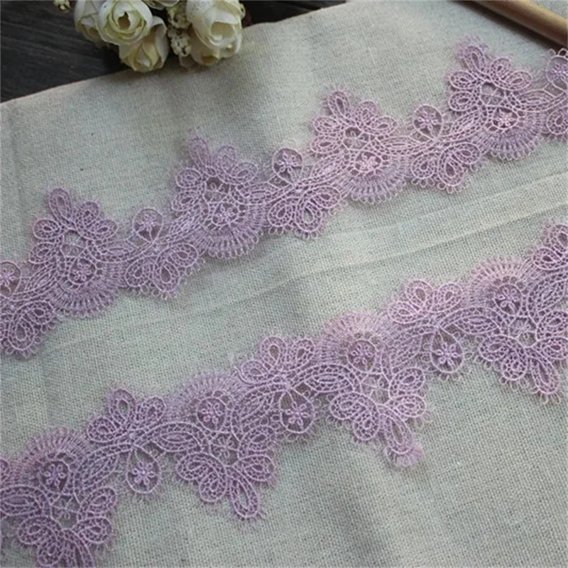 Lace Fabric Lace Ribbon Embroidery Fabric Lace Ribbon DIY Sewing Curtain Clothes Collar Trims Craft Decoration Guipure Supplies 189A4