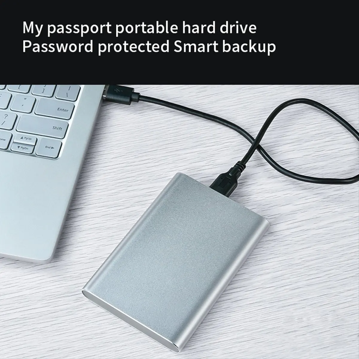 A10I 2.5인치 외장형 모바일 하드 디스크 고속 USB 3.0 160GB 저장용량 휴대용 하드 디스크 노트북 데스크탑 PC 실버