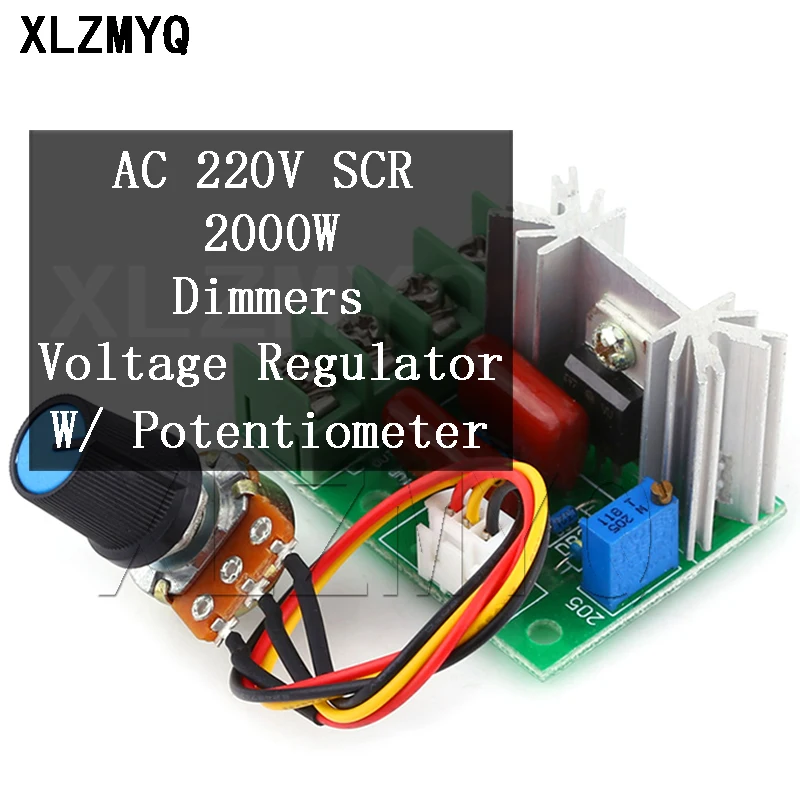 2000W High Power SCR AC 220V Voltage Regulator Dimming Dimmers Motor Speed Controller Governor Module W/ Potentiometer | Электронные