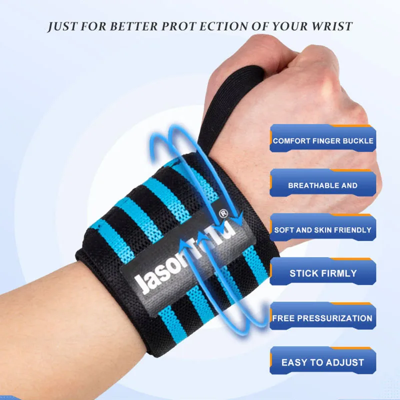 Exercise Pressure Strap Elastic Wrist Wrist Pressure Weight Lifting Sports Bandage Wrap Guard against Sprain Men weightlifting straps 1PC