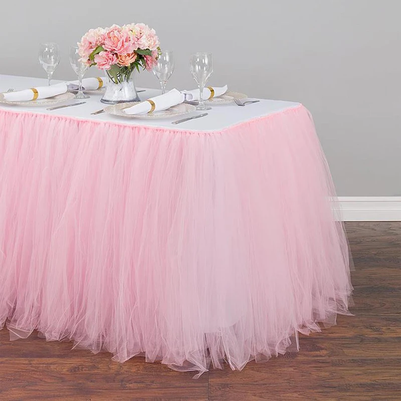 Party Supplies 100 Yards Tüllrolle Hochzeitsdekoration Stoffspule Tüll Tutu Kleid Diy Babyparty Geburtstag Kinder Junge Mädchen – Detail 11