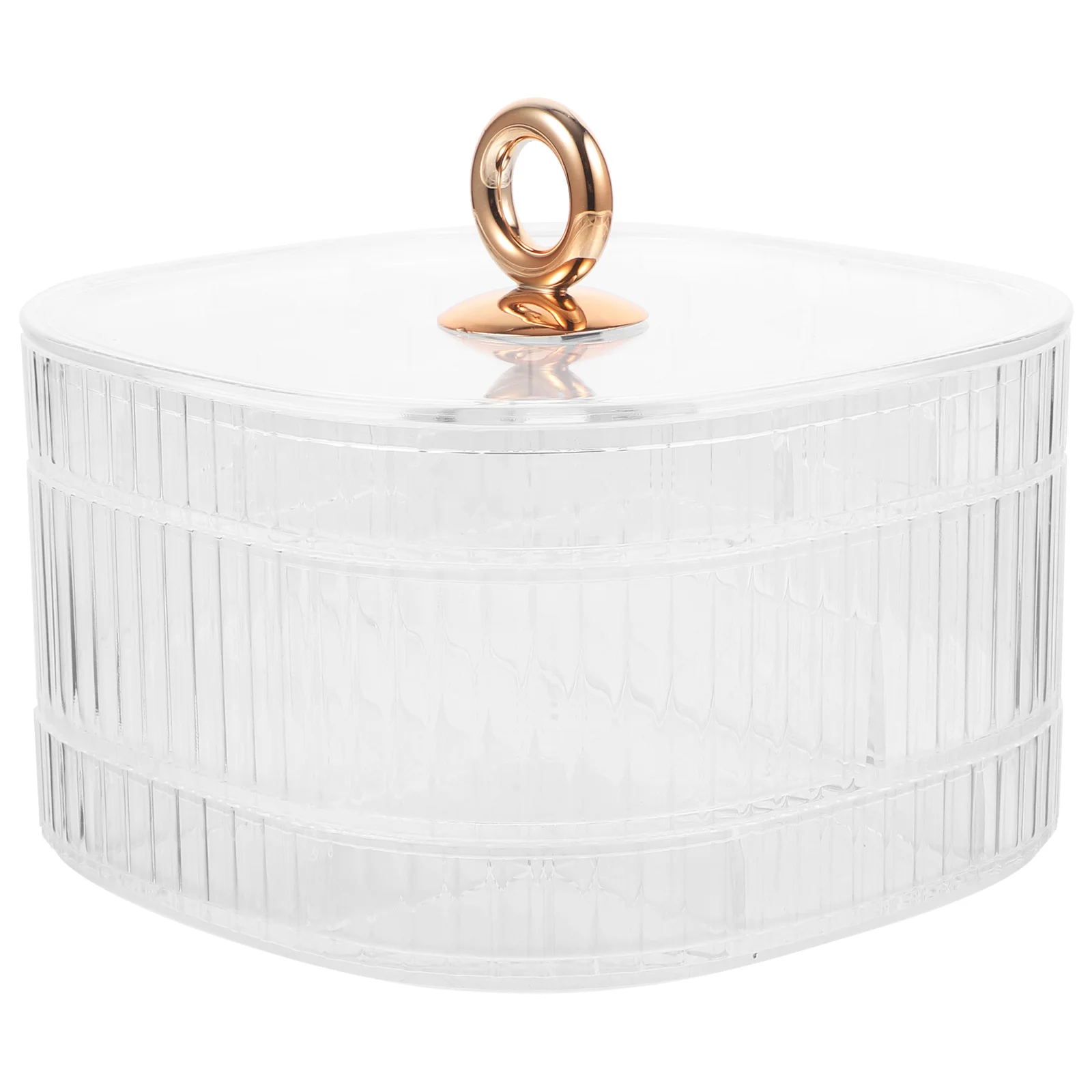 

Jewelry Container Transparent Holder Earrings Pp 3-layer Stackable Case Desktop Organizer Compartment Storage