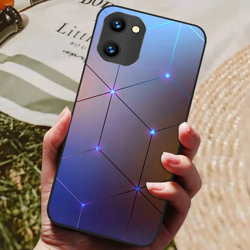Stylish Silicone TPU Painted Soft Cover - Black Protective Case