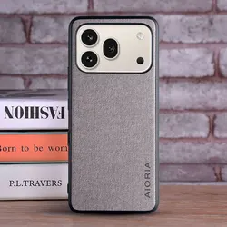 Elegant Textile Leather Fashion Case with Soft TPU & Hard PC - Honor 600 Pro (Light Grey)