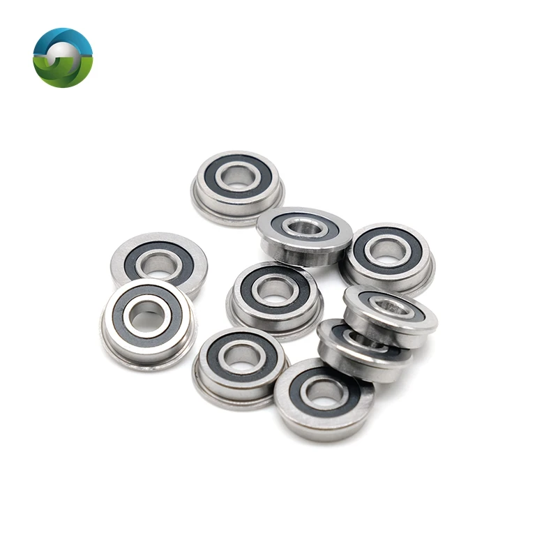 

10Pcs F695 2RS Bearing 5*13*4 mm ABEC-7 Flanged Miniature F695 RS Ball Bearings F695RS For VORON Mobius 2/3 2/4 3D Printer