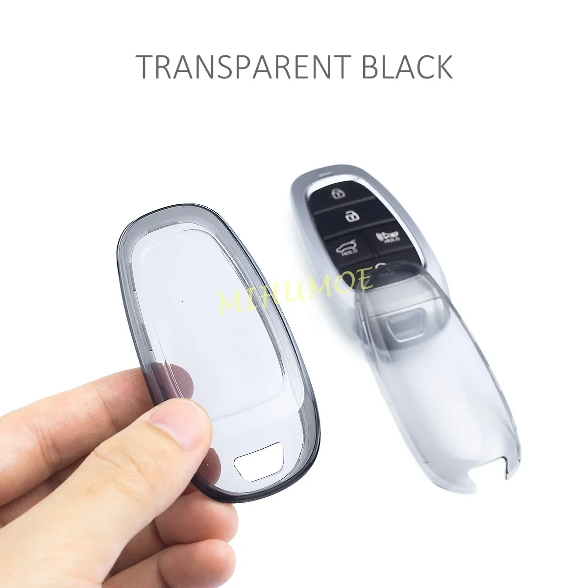Black Transparent Car Key Fob Cover and Keychain Holder Protector