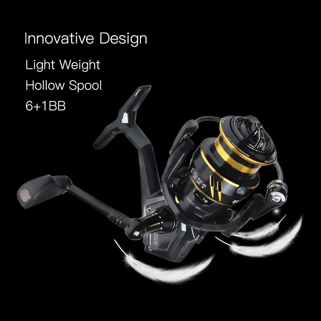 Long Casting Fishing Spinning Reel Freshwater 6+1BB CNC Aluminum Spool  5.1:1 6.2:1 Stainless Steel 1000 2500 Trout Bass - AliExpress
