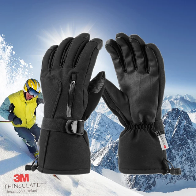 Thinsulate-guantes cálidos de esquí para Snowboard para hombre y