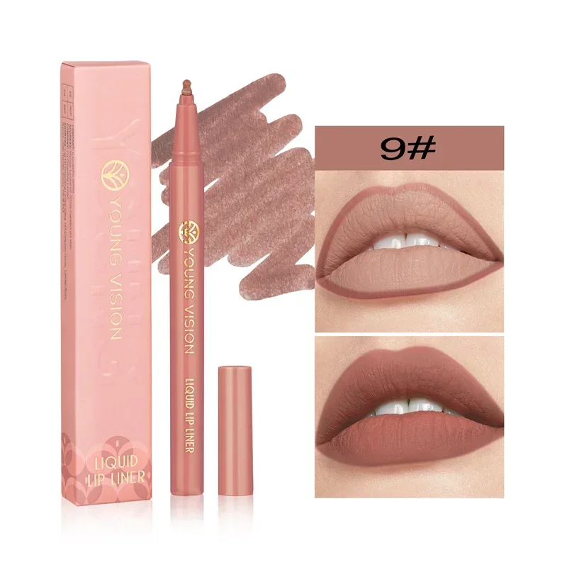 Lip Liner Lip Liner Pencil Sponge Gourd Head Liquid Lip Liner Long Lasting Lip Stain Quick Drying Smudge Proof Natural Lipstick Pen Matte Makeup Tool Lip Stain Lip Liner Set Lipliner Pencil