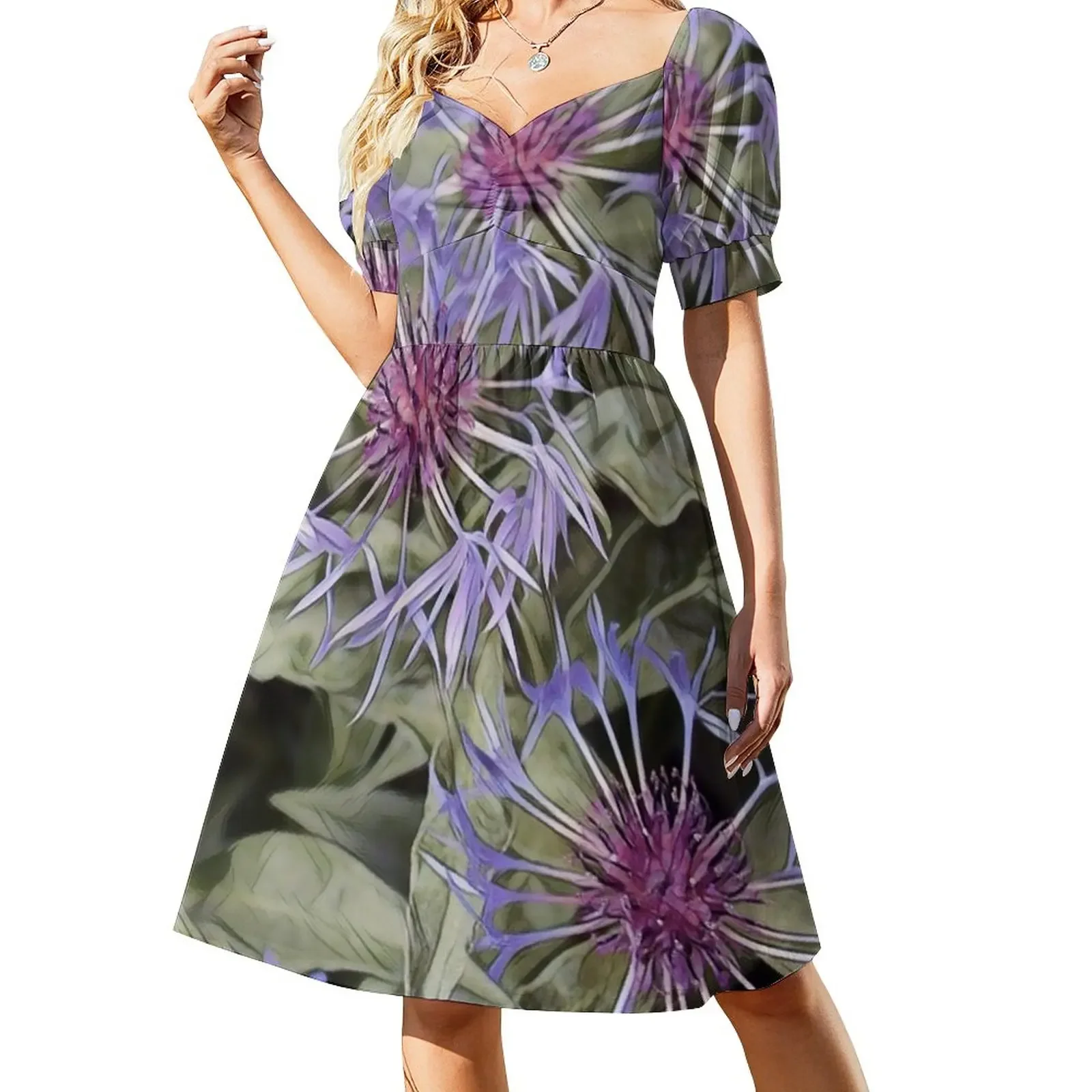 

Garden-Centaurea Sleeveless Dress loose summer dress Party dresses for women Woman's evening dress