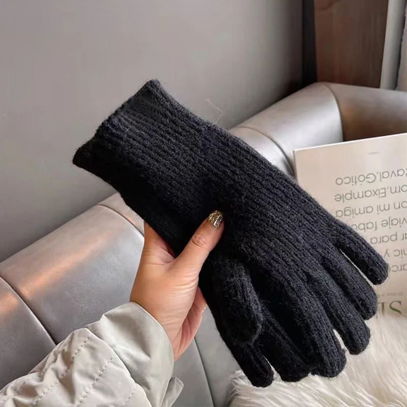 Warm Knitted Touch Screen Winter Gloves for Women