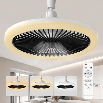 IRALAN 모던 천장 선풍기 조명 룸 램프, 심플한 다이닝 룸 LED 천장 선풍기 램프, 선풍기 올인원 램프, 침실용 선풍기 포함