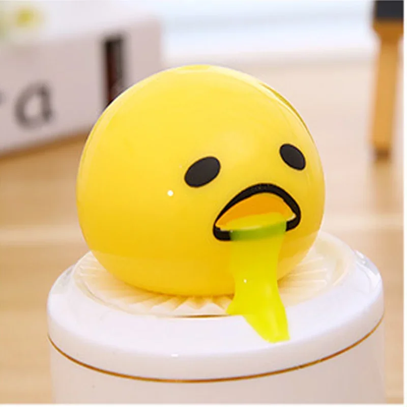 Puking Egg Yolk Stress Ball with Yellow Goop Relieve Stress Toy Funny Squeeze Tricky AntiStress Disgusting Egg Toy Kids Gift 4
