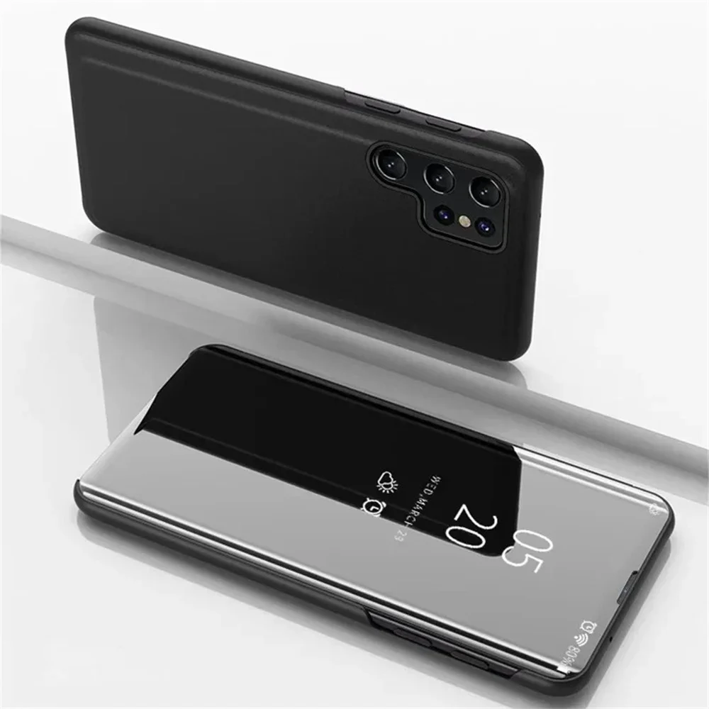 Premium Mirror Flip Stand Phone Case with Enhanced Protection