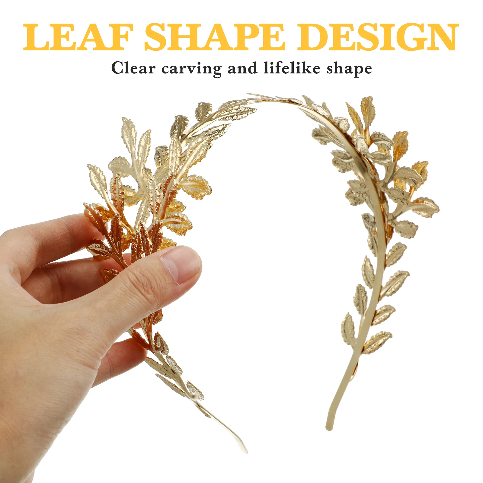 Golden Leaf Headband Leaf Vintage Bridal Headband Greek Roman Laurel Leaf Bracelet Weeding Birthday Leaves Headwear Bridal decor 5
