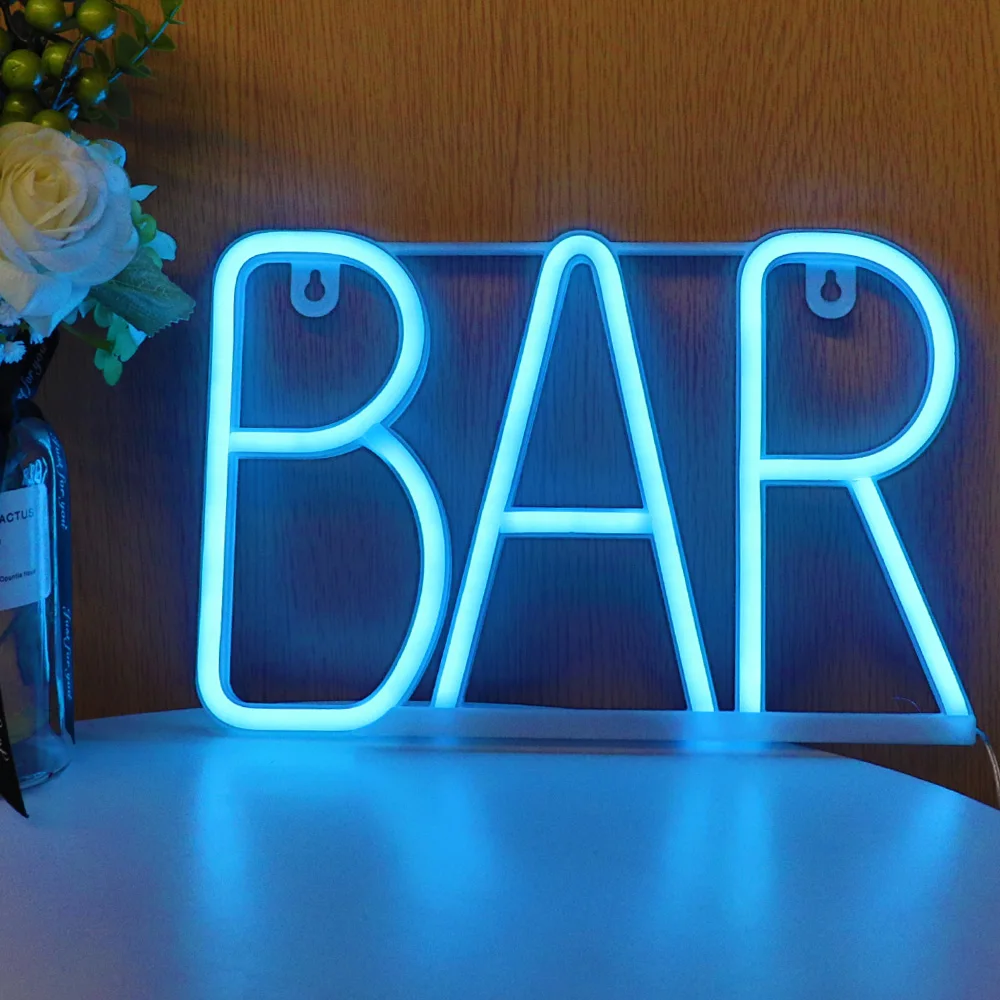 

Wholesale Bar LED Neon For Club Snack Shop Supermarket Christmas Party Decor Wall Hanging Night Light USB & Battery Powered
