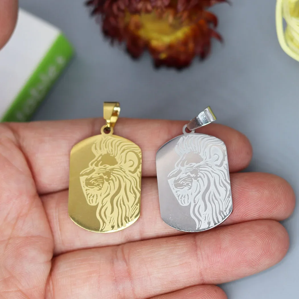

2 шт. модные подвески в стиле панк Мужской Лев из нержавеющей стали Подвески для изготовления ювелирных изделий модное ожерелье брелок водонепроницаемые аксессуары