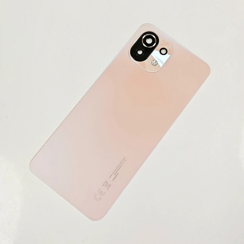 Original New Back Cover For Xiaomi Mi 11 Lite 4G 5G  Battery Cover Glass Rear Door Housing Case Replacement With Camera Lens