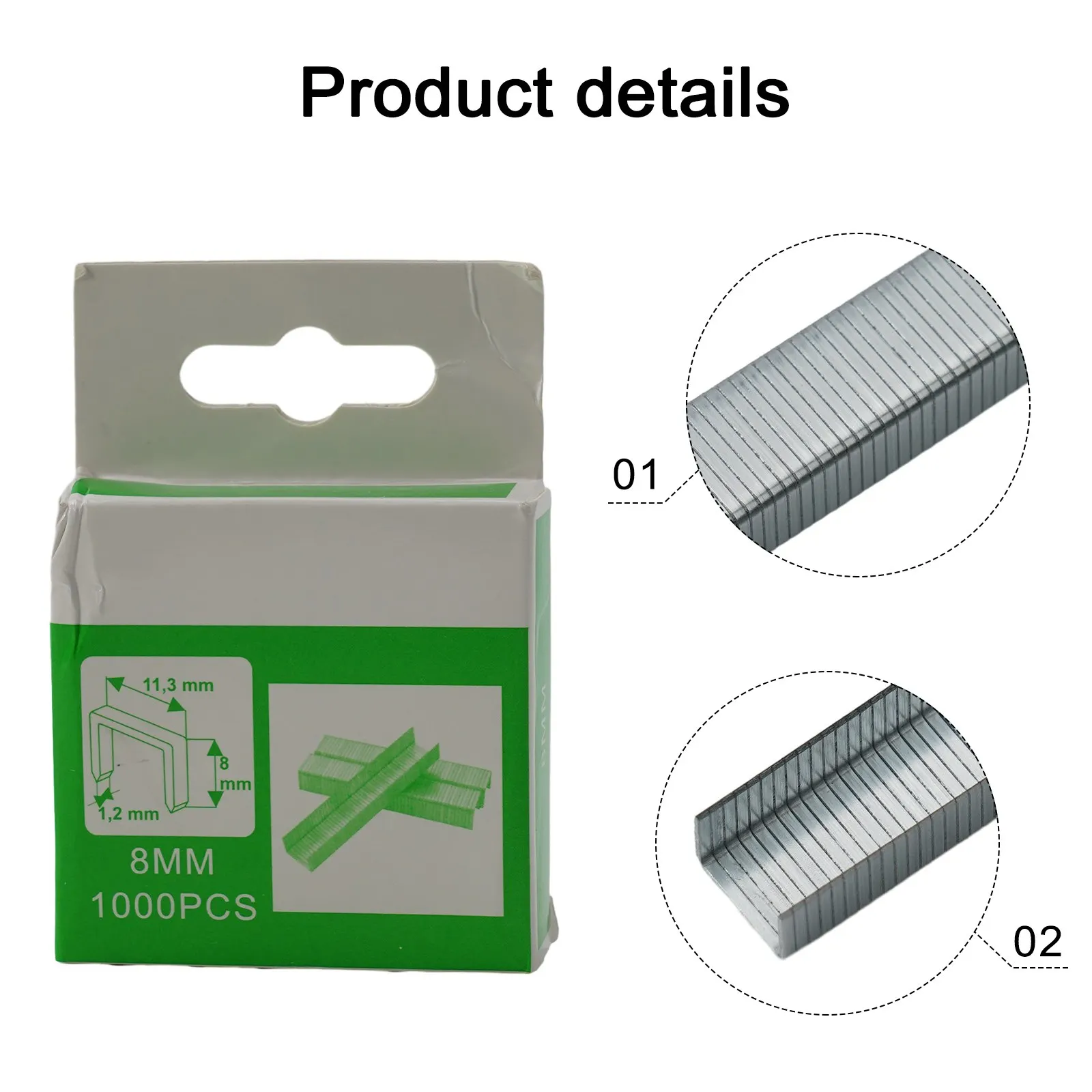 1000Pcs U/ Door /T Shaped Staples Nails 12mm/8mm/10mm Nails For Stapler Wood Furniture Household Fixed Line Tools 5