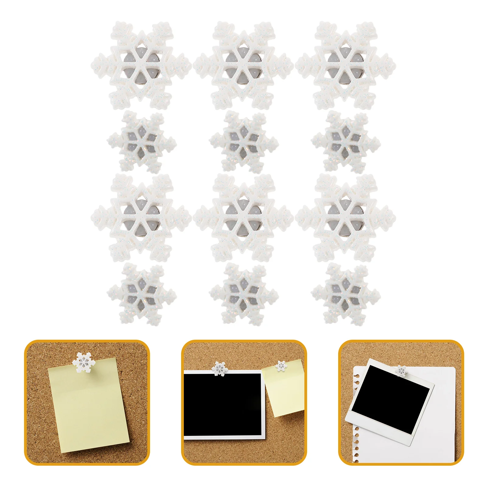 

30 Pcs Christmas Decoration Pushpin Wall Snowflake Pushpins School Supply Thumbtack Resin Office Poster