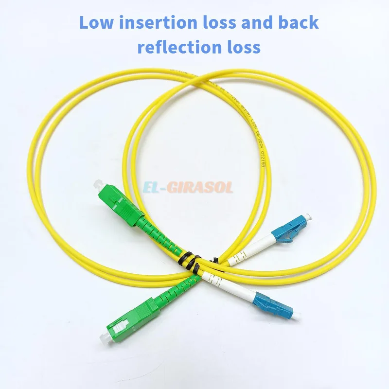 10PCS Simplex Optical Fiber Patch Cord LC/UPC-SC/APC Single Mode 1M/2M/3M/5M/10M Fiber optical Jumper Cable LC UPC-SC APC FTTH