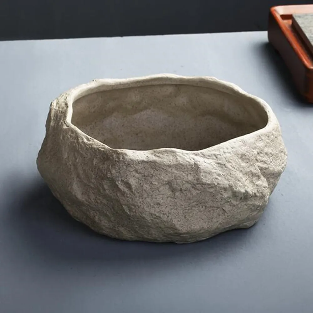 Ceramic Rock Mud Imitation Stone Tea Washing Pen Wash Tea Cups Household Set Accessories Extra Large Basin
