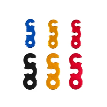 10pcs Aluminum Alloy Guyline Adjuster Tent Tensioners Paracord Cord Adjuster Wind Rope Buckle Stopper for Tent Hiking Camping