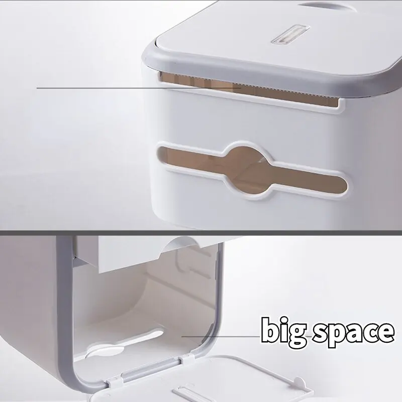 Wall mounted waterproof toilet paper storage box bathroom shower rack storage rack bathroom rack tissue box 5