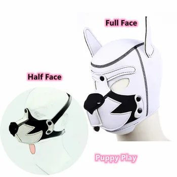 Exotic Accessory of Puppy Play Sexy Erotic Kit of Bdsm Bondage Dog Mask Hood for Slave Cosplay Fetish SM Sex Toys Traction Flirt 1